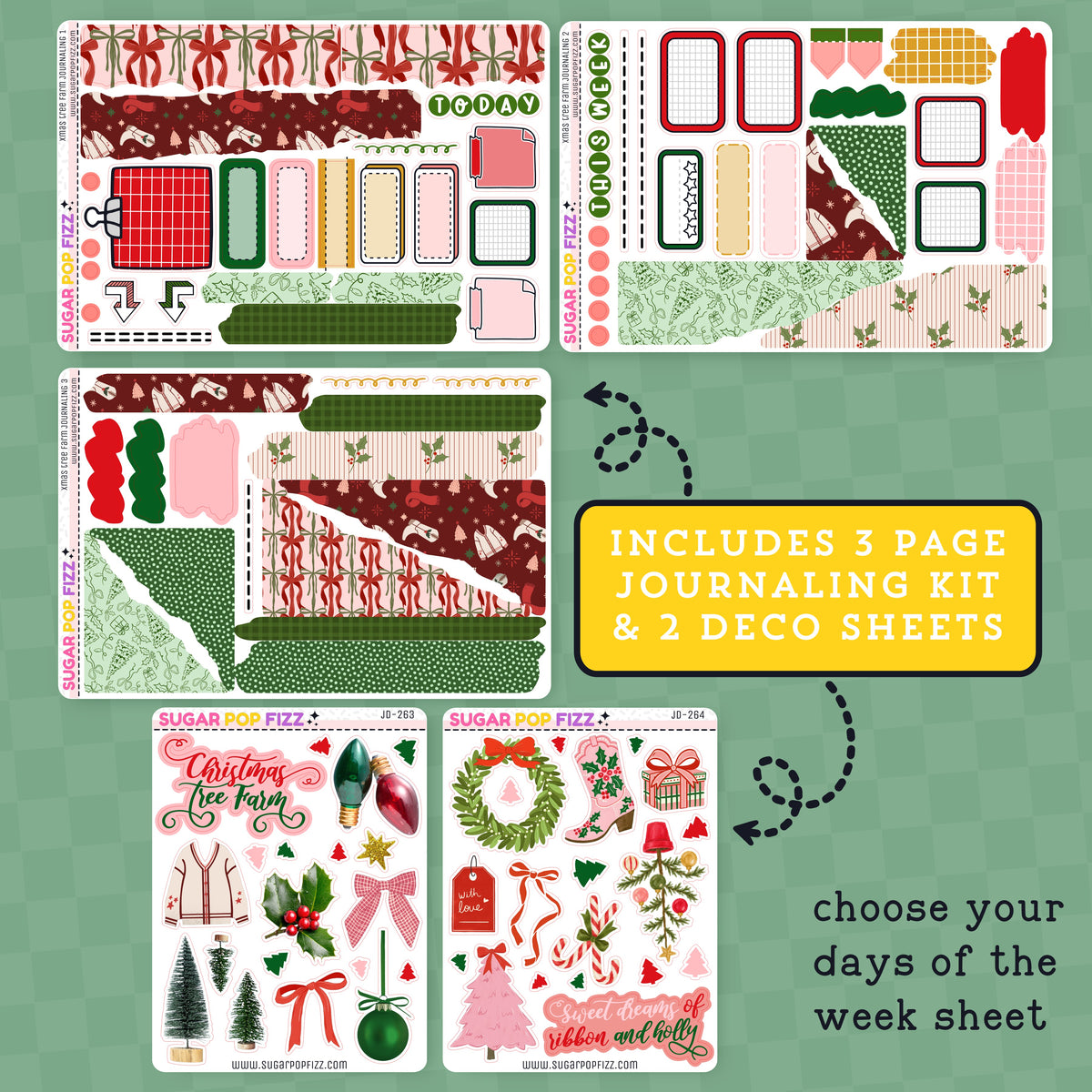 Xmas Tree Farm Journaling BUNDLE