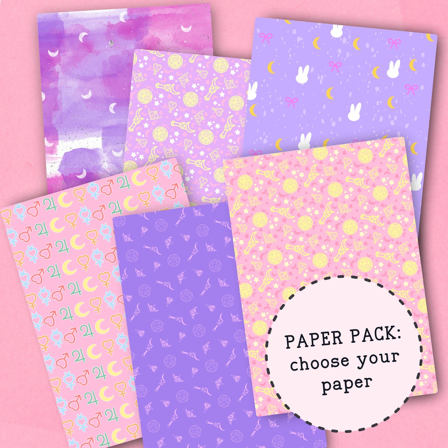 Moonie Cafe Paper Pack - choose your paper - PPK106