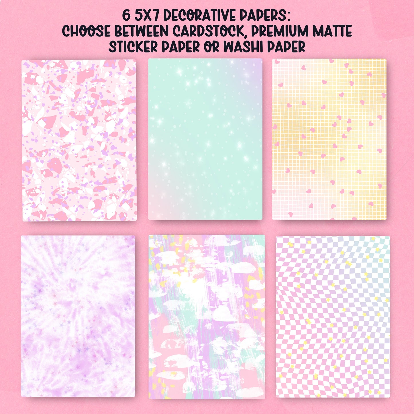 Sweet Paper Pack - choose your paper - PPK107