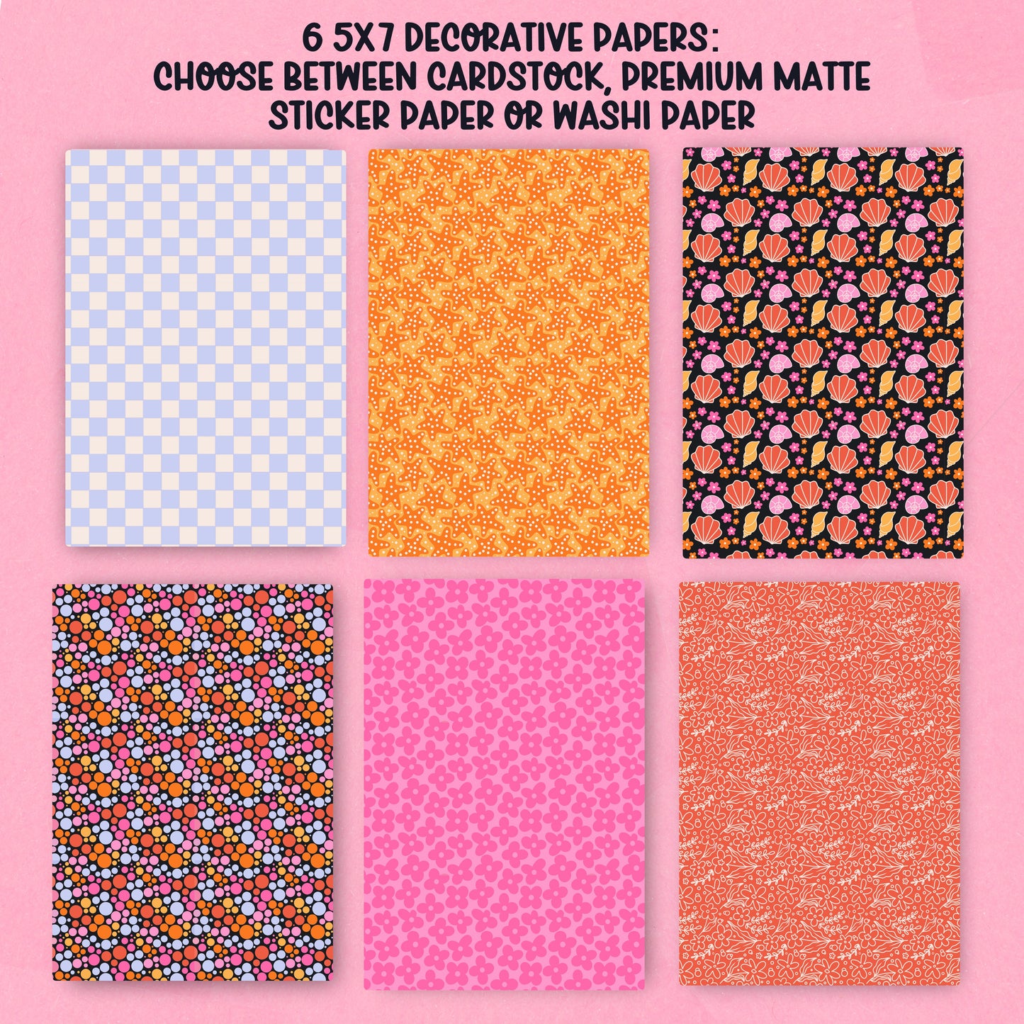 Sea Life Paper Pack - choose your paper - PPK108