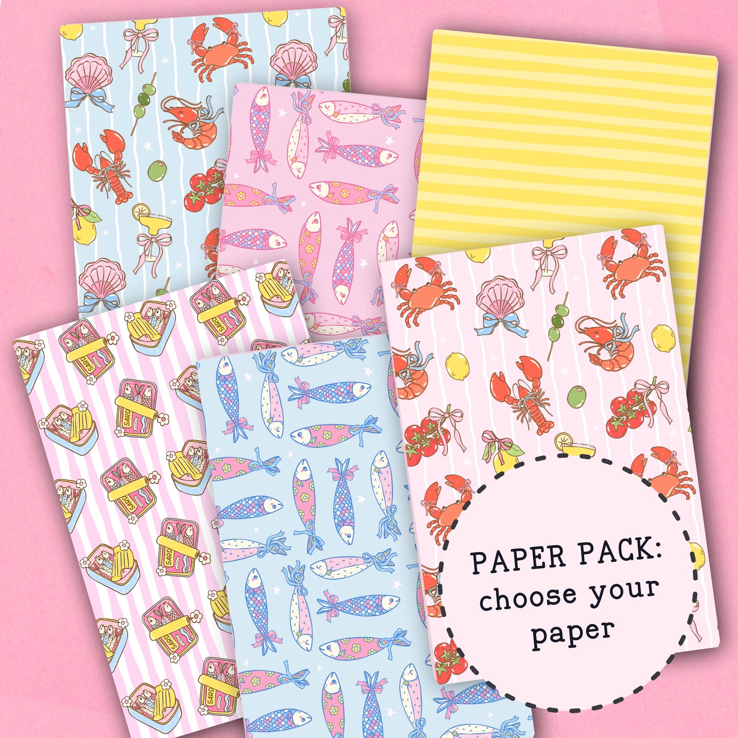 Coastal Coquette Paper Pack - choose your paper - PPK109