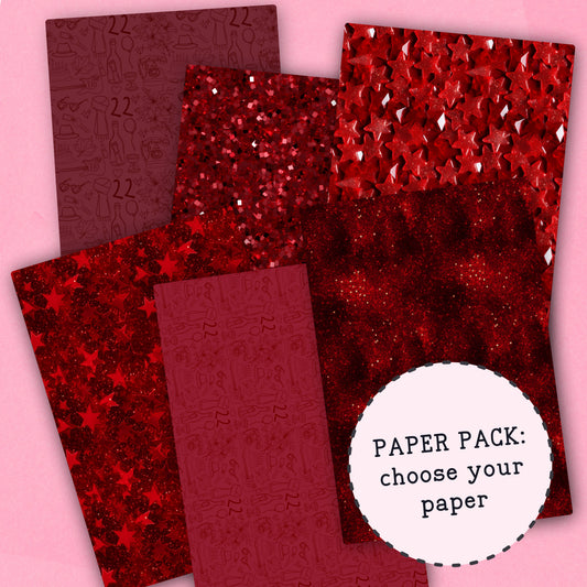 RED Paper Pack - choose your paper - PPK116