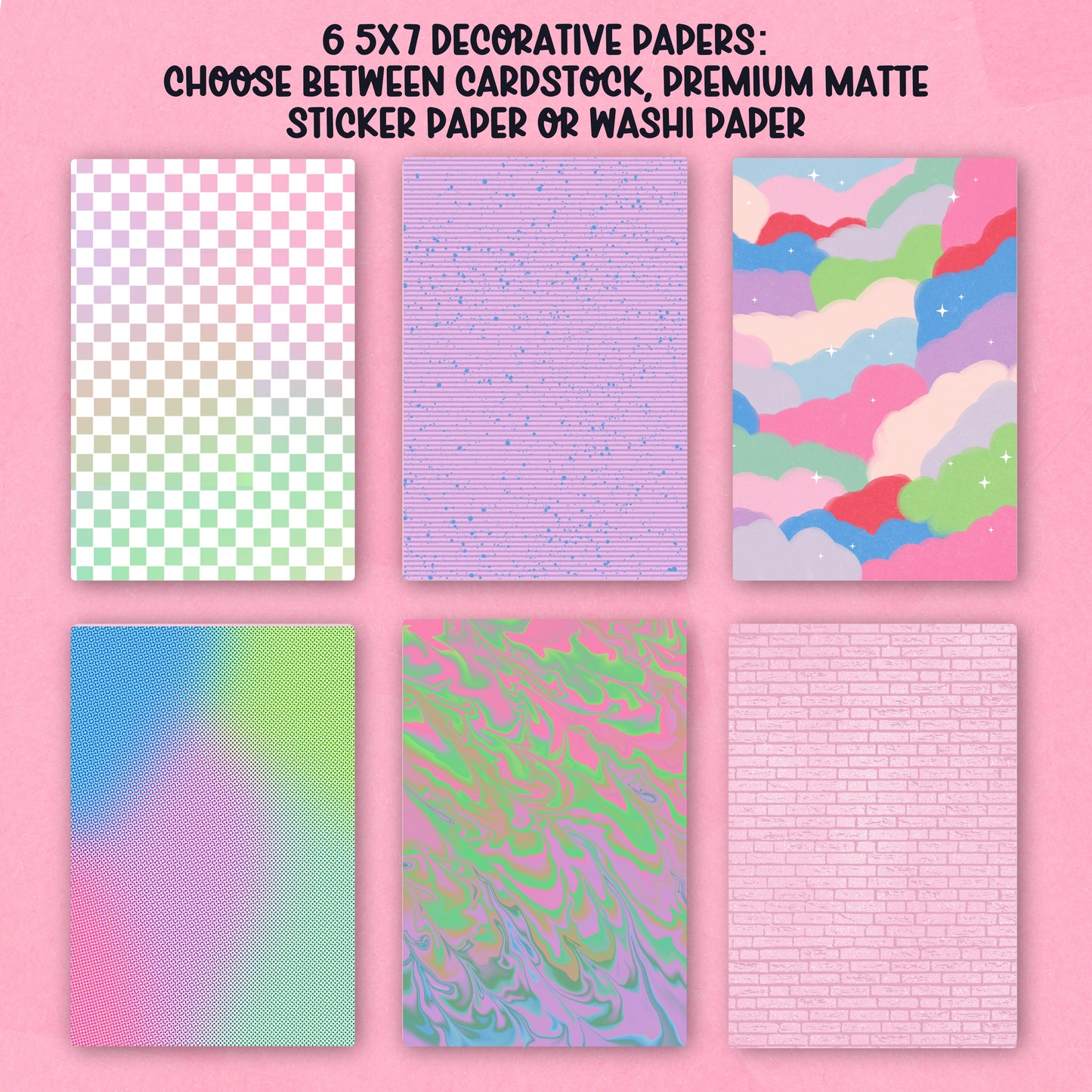 Skater Paper Pack - choose your paper - PPK128
