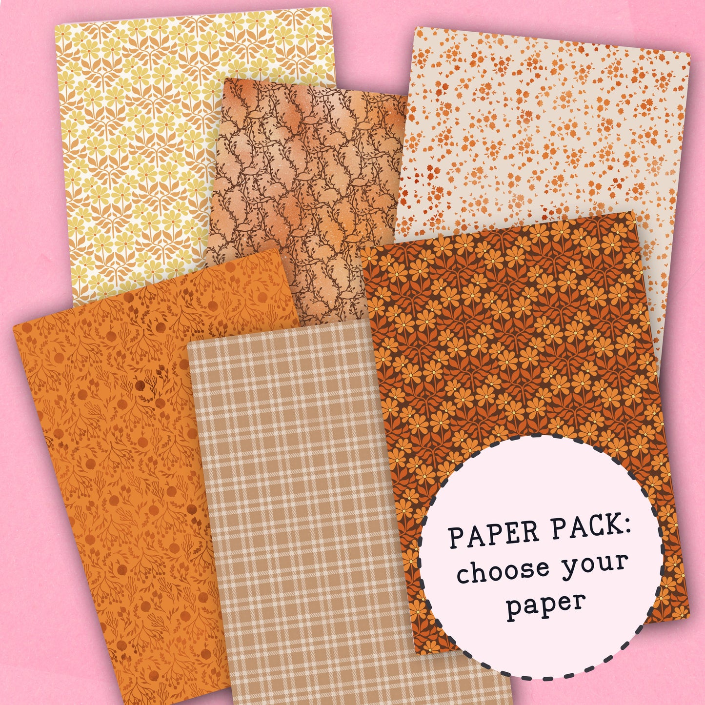 Autumn Booked Paper Pack - choose your paper - PPK134