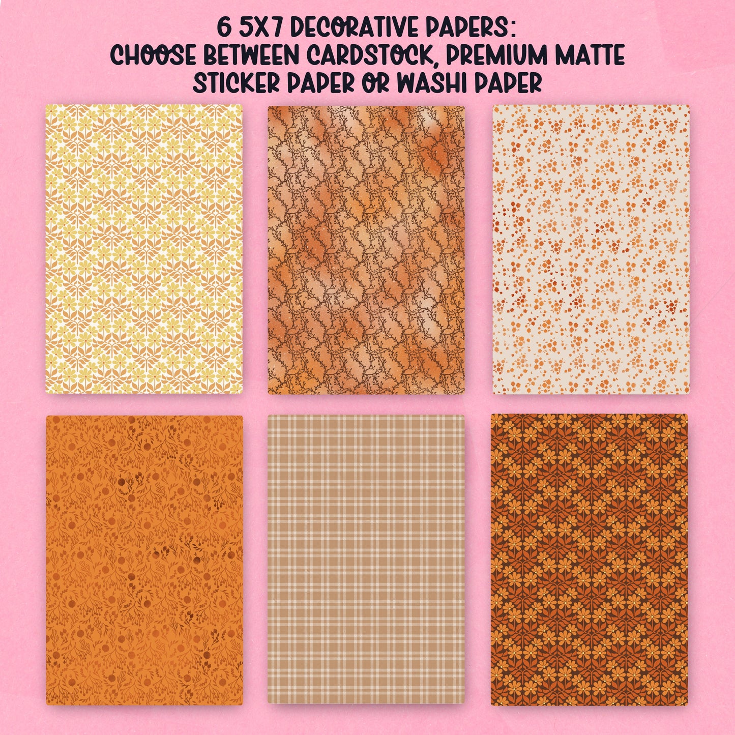 Autumn Booked Paper Pack - choose your paper - PPK134