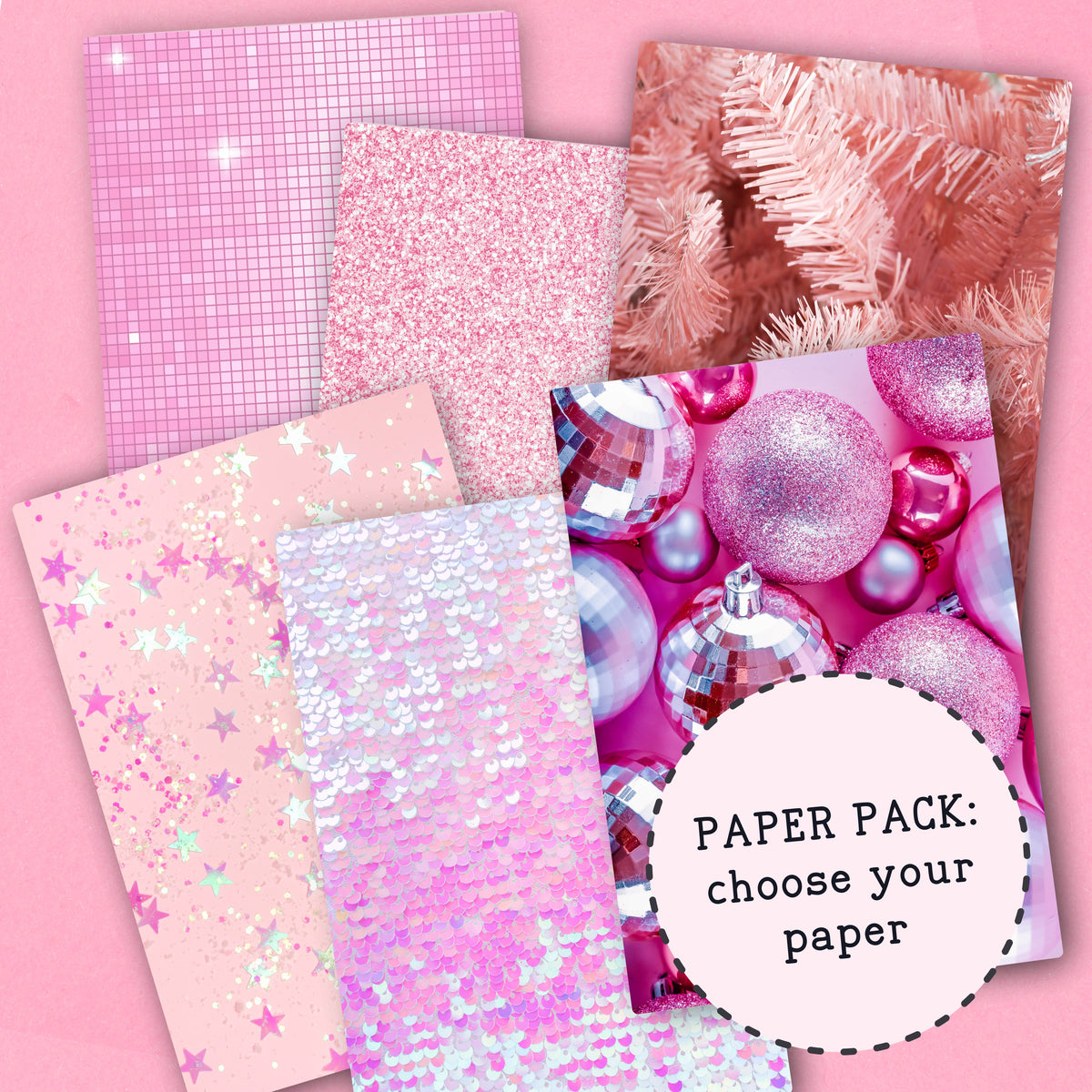 Pink Peppermint Paper Pack - choose your paper - PPK142