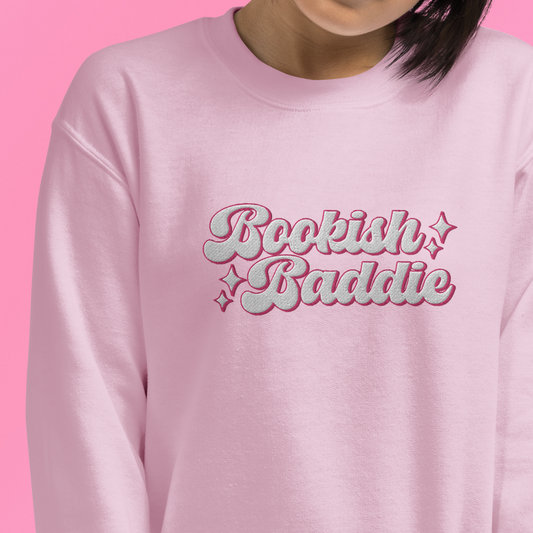 Bookish Baddie Crew Neck Embroidered Sweatshirt - RETIRING 12/6