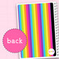 Rainbow Stripe - Reusable Sticker Book - 5x7 or 4x6