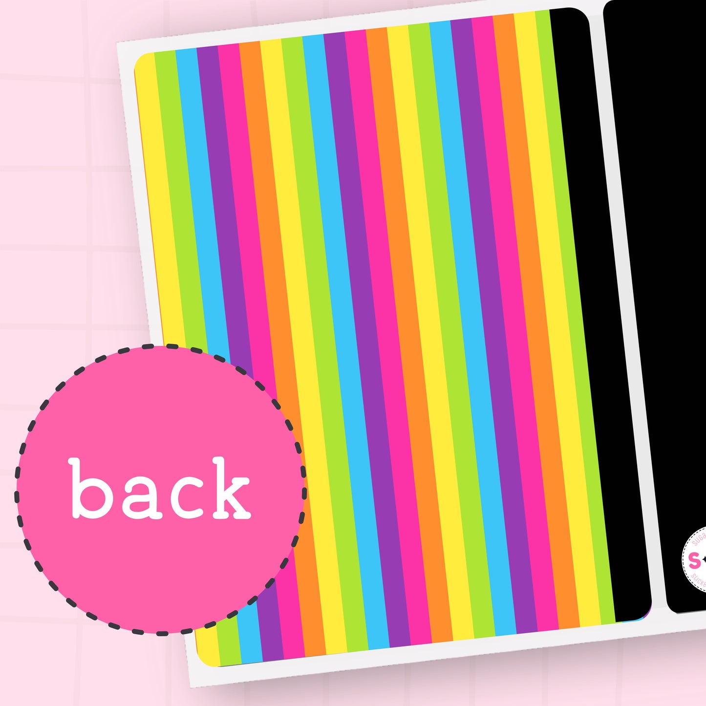 Rainbow Stripe - Sticker Storage Album - 6x8 or 4x6