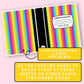 Rainbow Stripe - Sticker Storage Album - 6x8 or 4x6