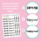 Happy Mail Script Stickers - S210