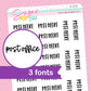 Post Office Script Stickers - S223