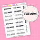 Full Moon Script Stickers (4 fonts) - S259