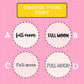 Full Moon Script Stickers (4 fonts) - S259