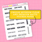 New Moon Script Stickers (4 fonts) - S260
