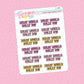 What Would Dolly Do Script Stickers - S288 - RETIRING 12/6