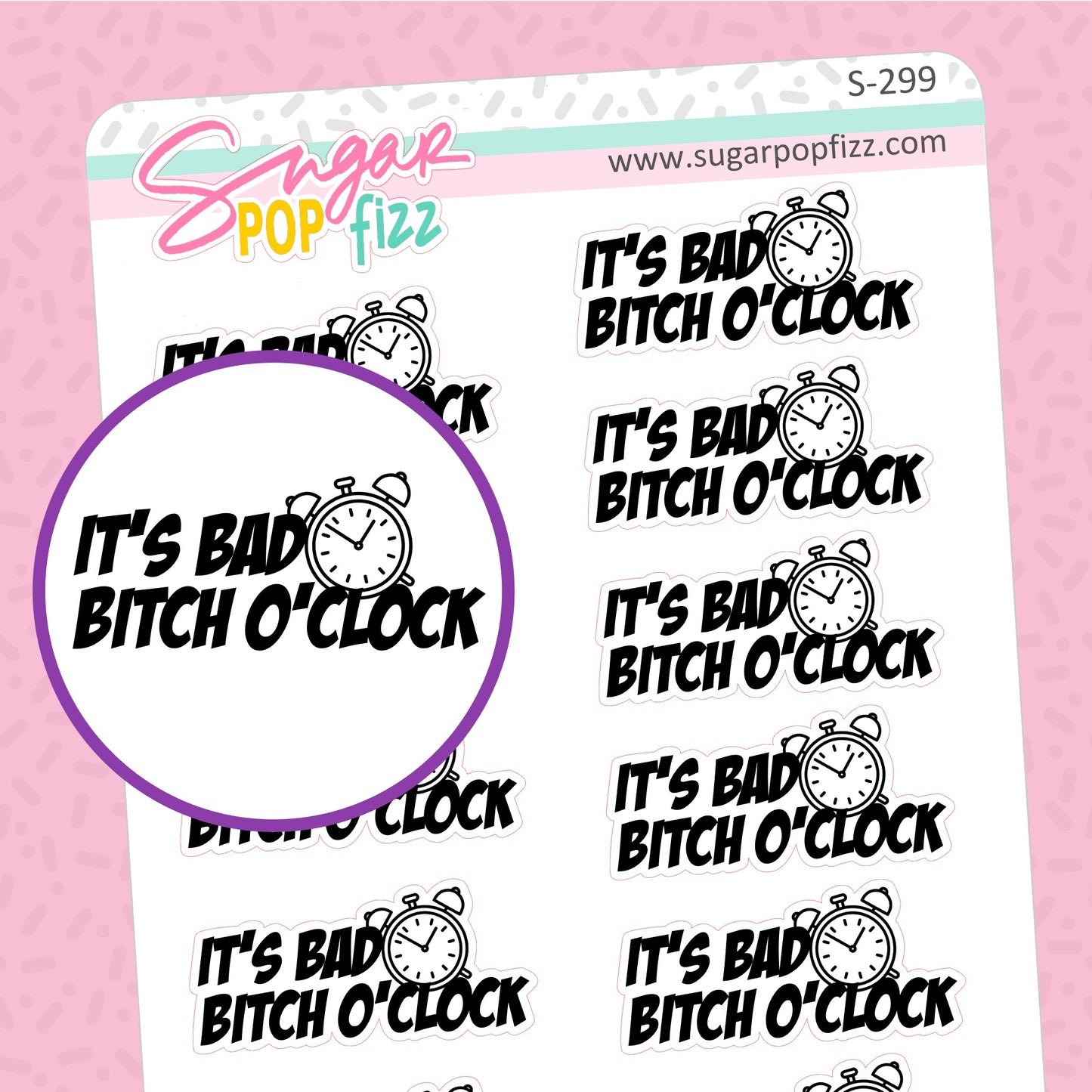 Bad Bitch Script Stickers - S299