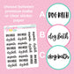 Dog Bath Script Stickers - S307