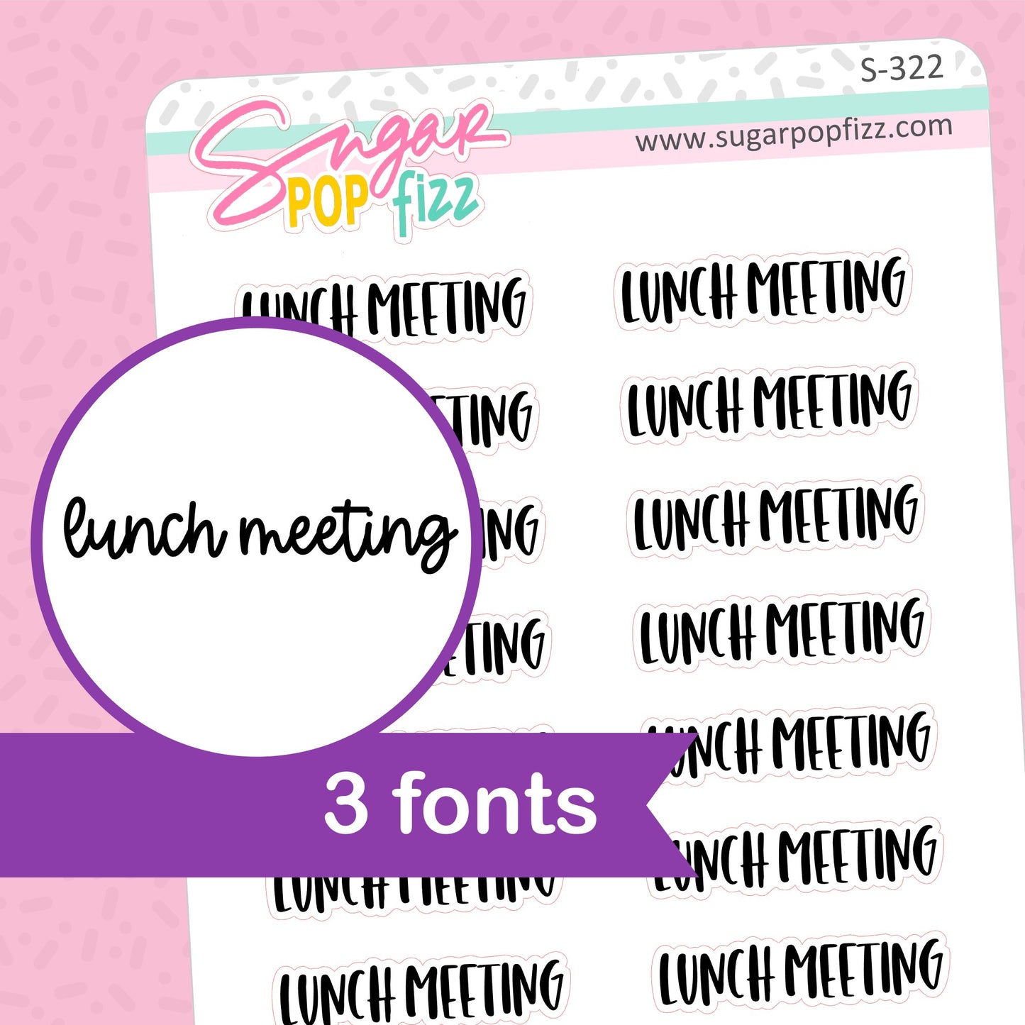 Lunch Meeting Script Stickers - S322