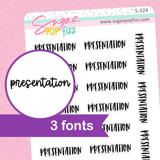 Presentation Script Stickers - S324