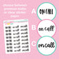 On Call Script Stickers - S326