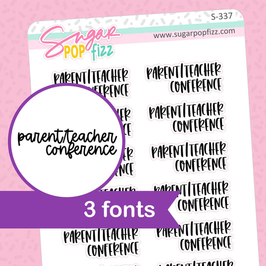 Parent/Teacher Conference Script Stickers - S337