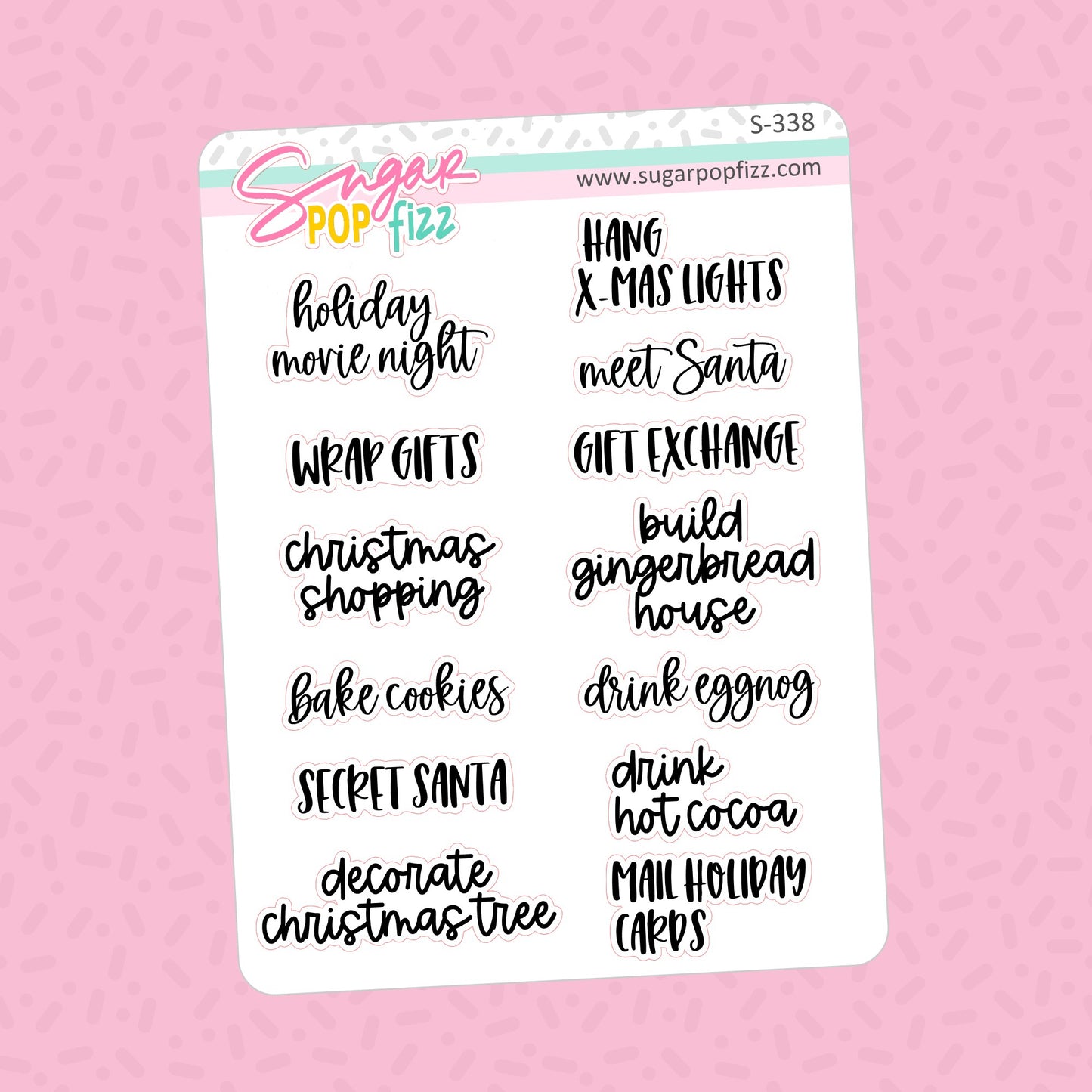 Christmas To-Do Script Stickers - S338