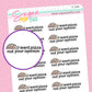 I want Pizza Script Stickers - S340