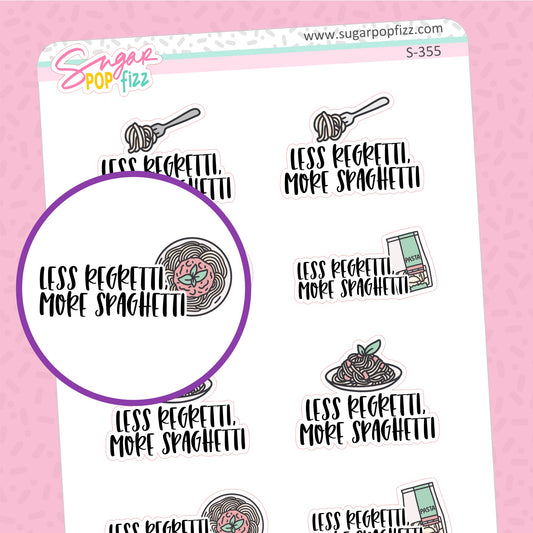 More Spaghetti Script Stickers - S355 - RETIRING 12/6