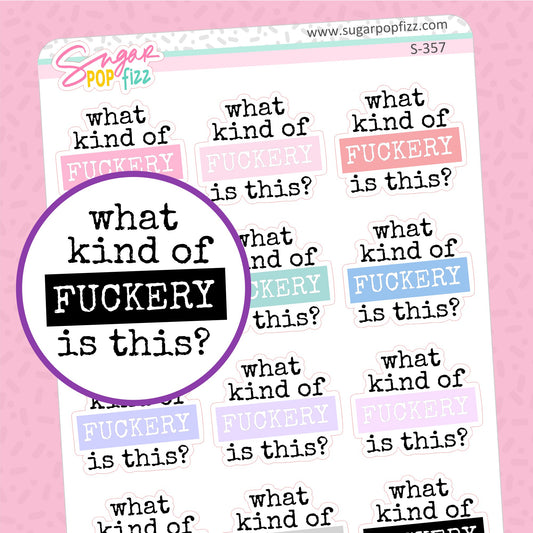 What Kind Of Script Stickers - S357