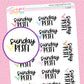 Sunday Reset Script Stickers - S364