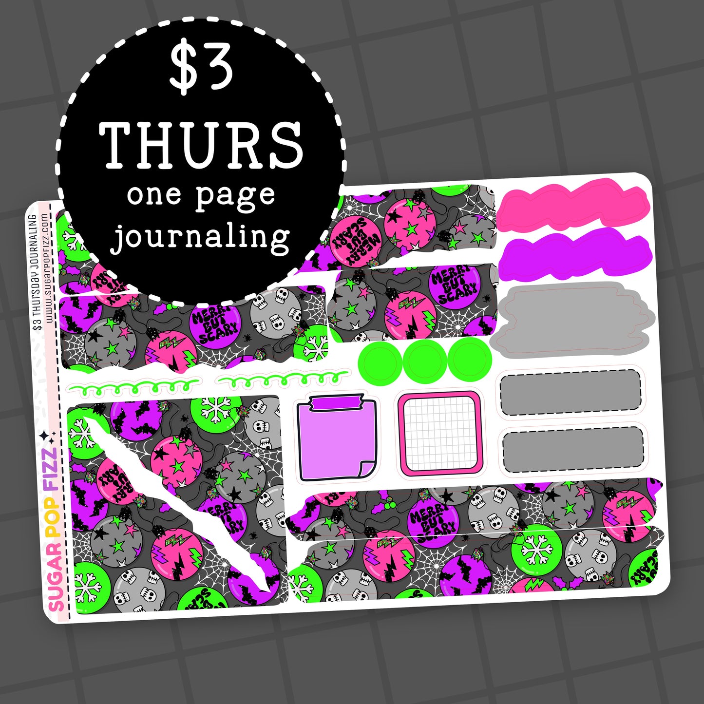 Spooky Ornaments - $3 Thursday - Journaling