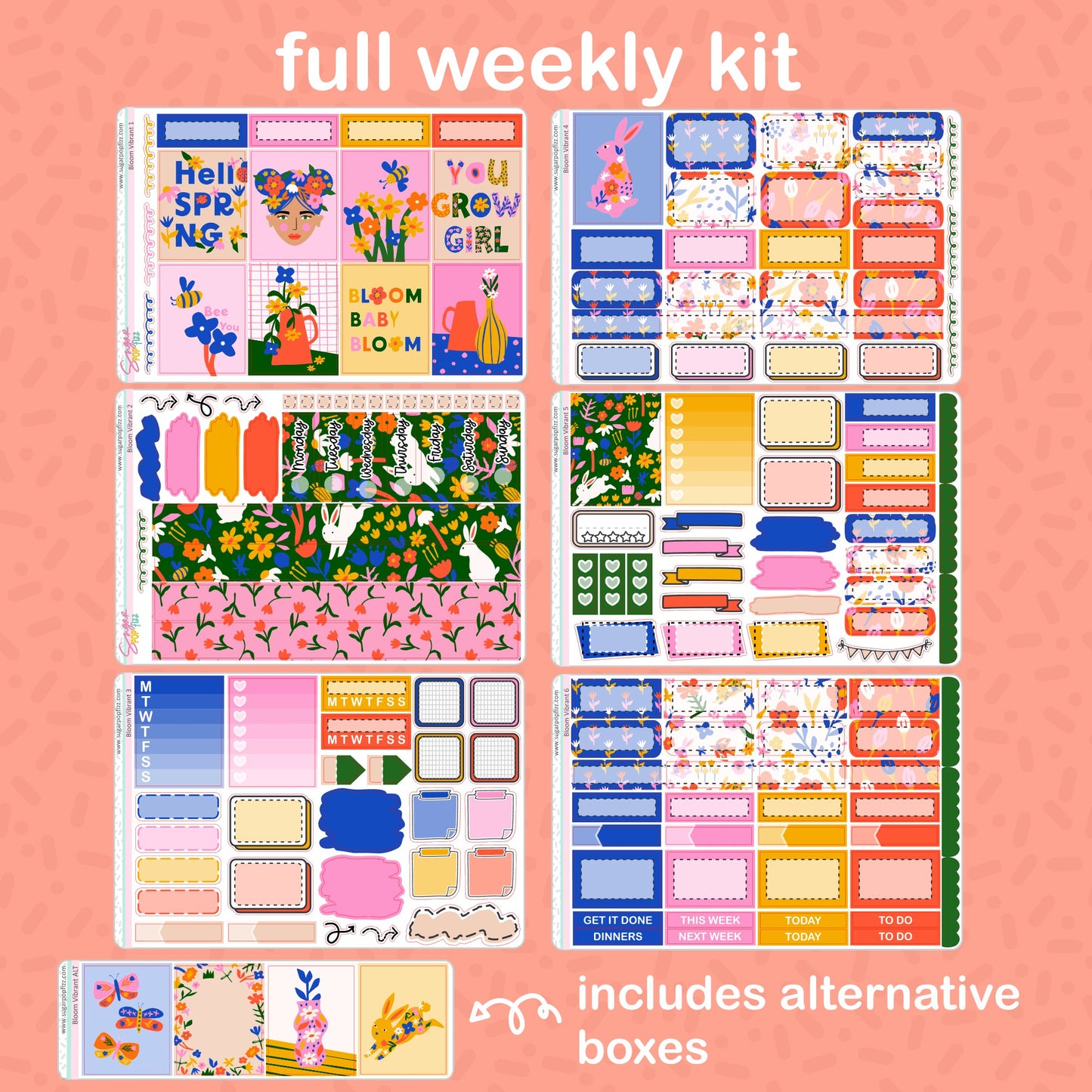 Bloom Vibrant Standard Vertical Weekly Kit