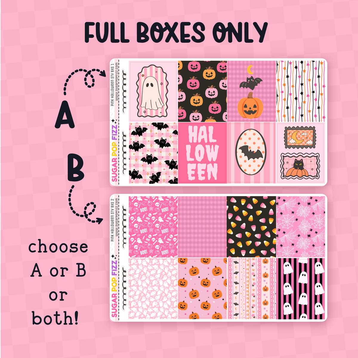 Pink Halloween Standard Vertical Weekly Kit
