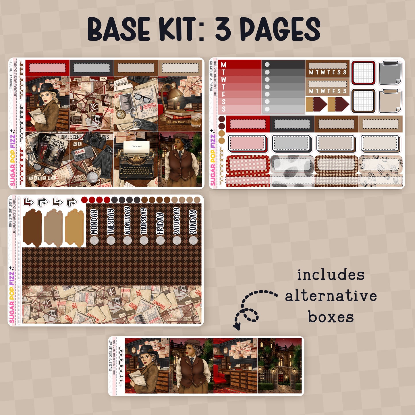 Mystery Thriller Standard Vertical Weekly Kit