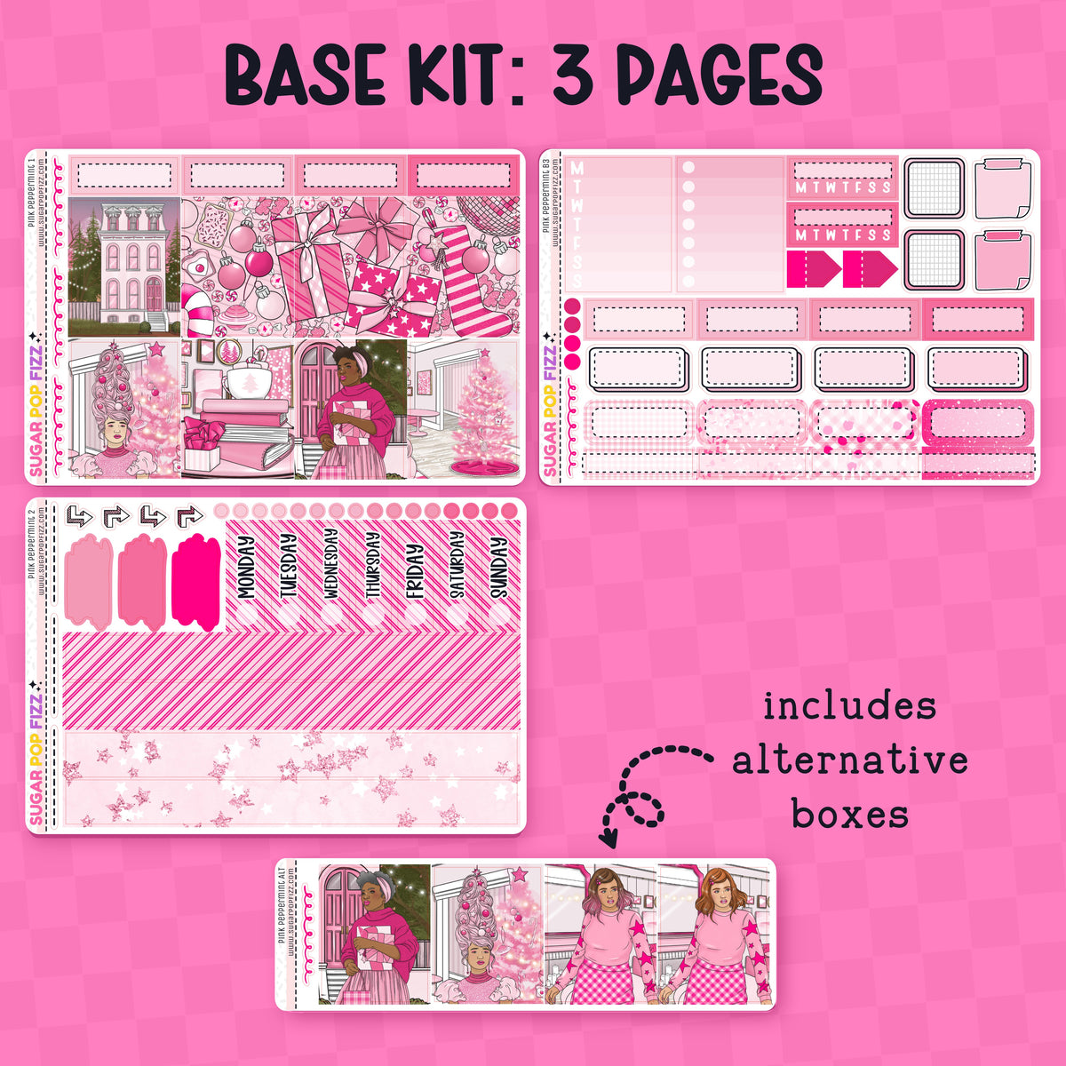 Pink Peppermint Standard Vertical Weekly Kit