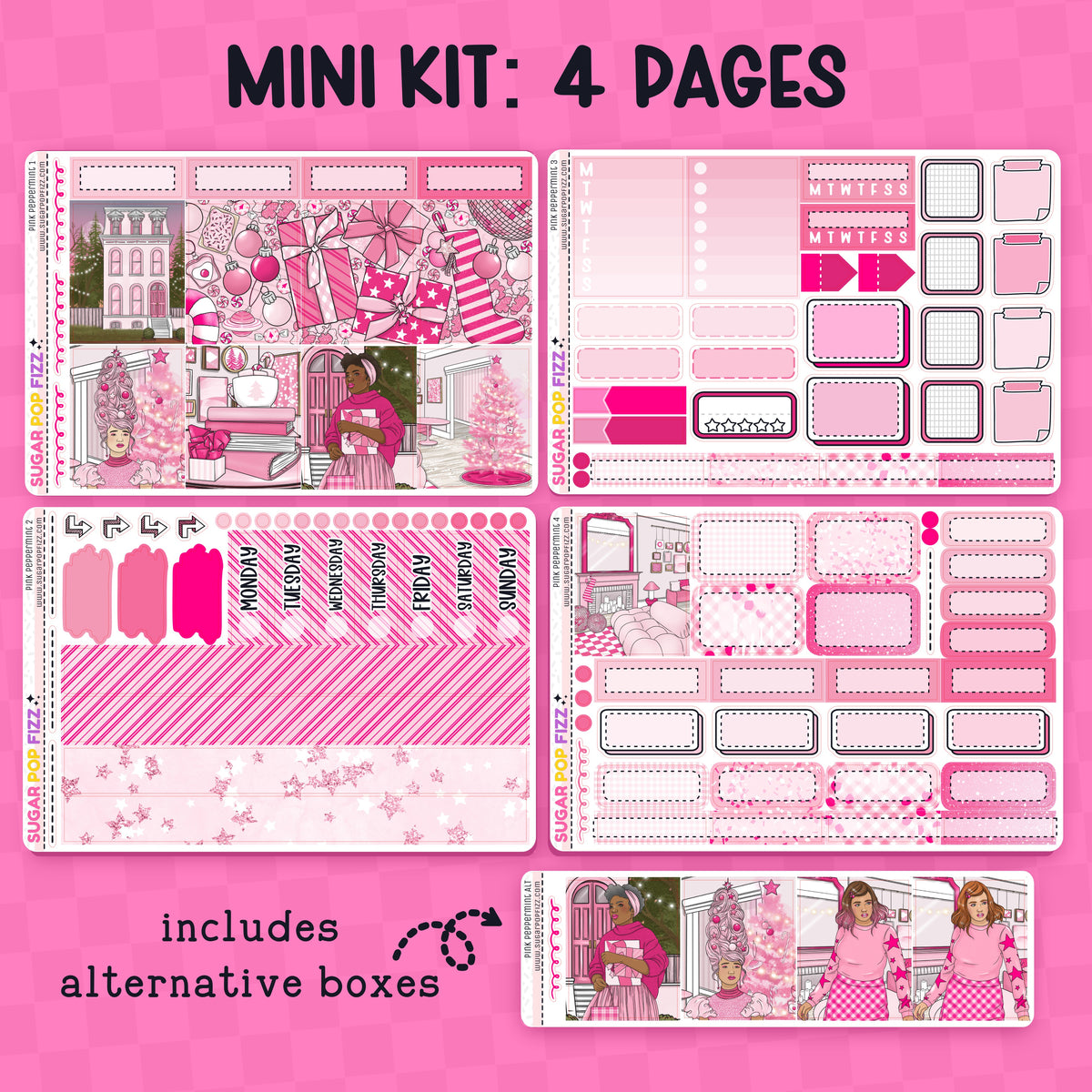 Pink Peppermint Standard Vertical Weekly Kit