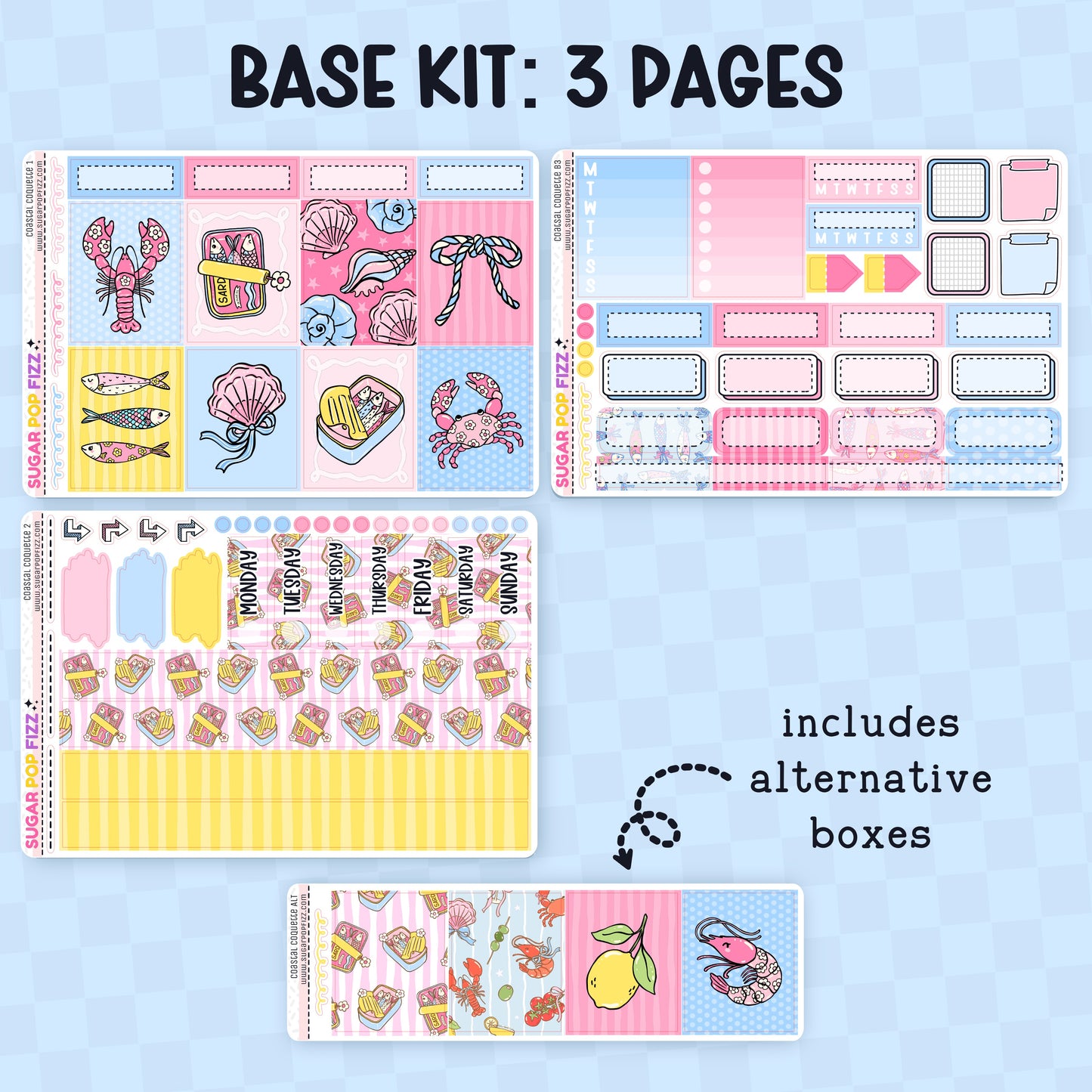 Coastal Coquette Standard Vertical Weekly Kit