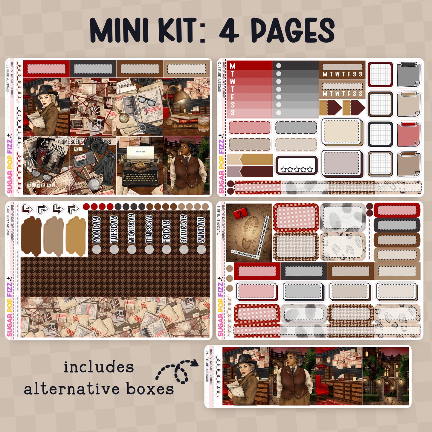 Mystery Thriller Standard Vertical Weekly Kit