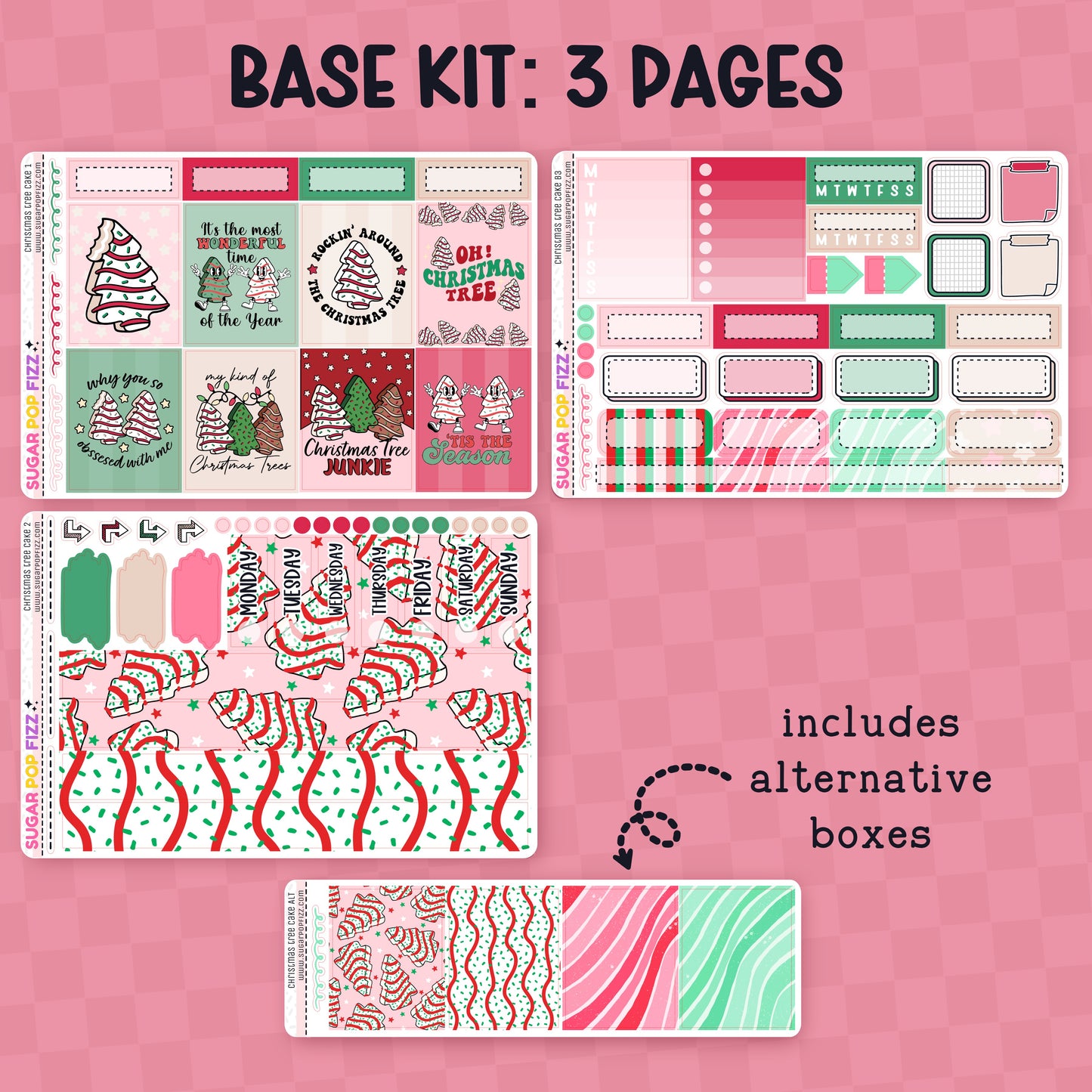 Christmas Tree Cake Standard Vertical Weekly Kit