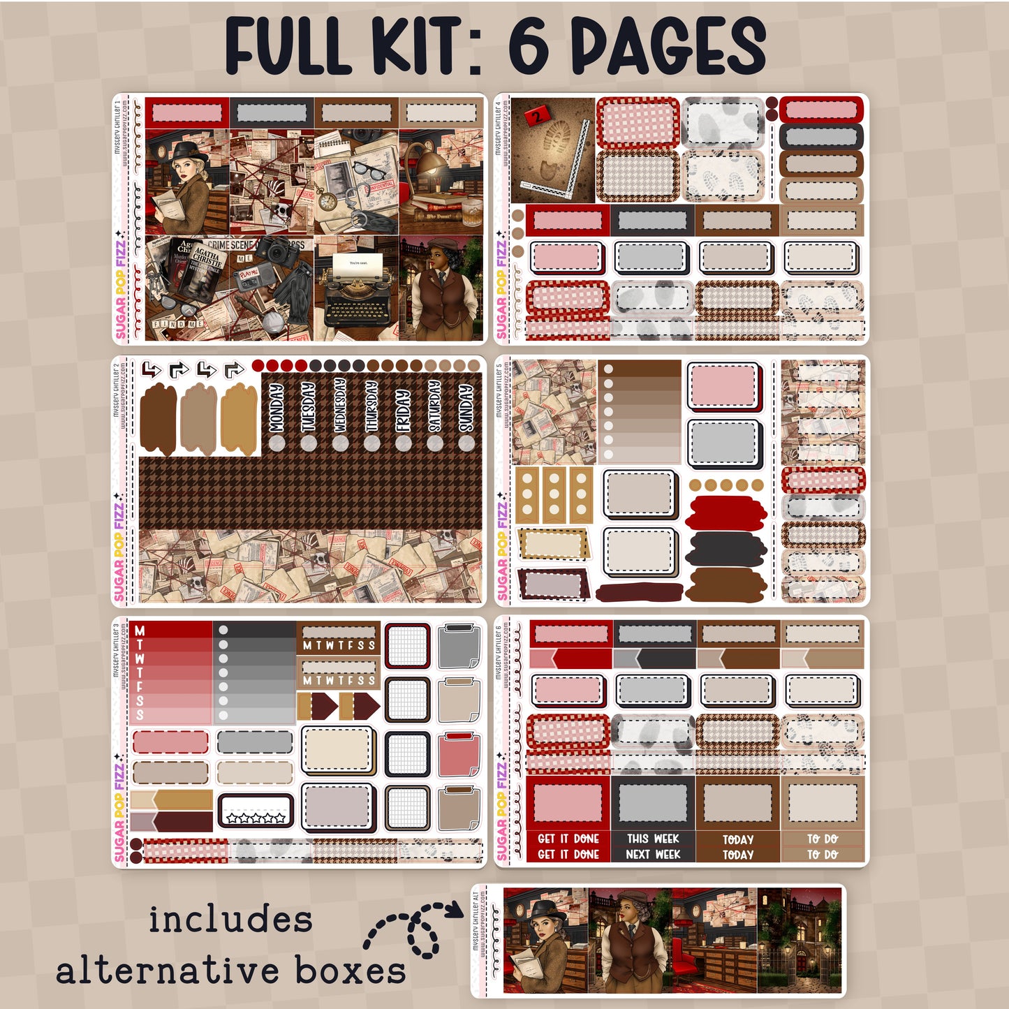 Mystery Thriller Standard Vertical Weekly Kit