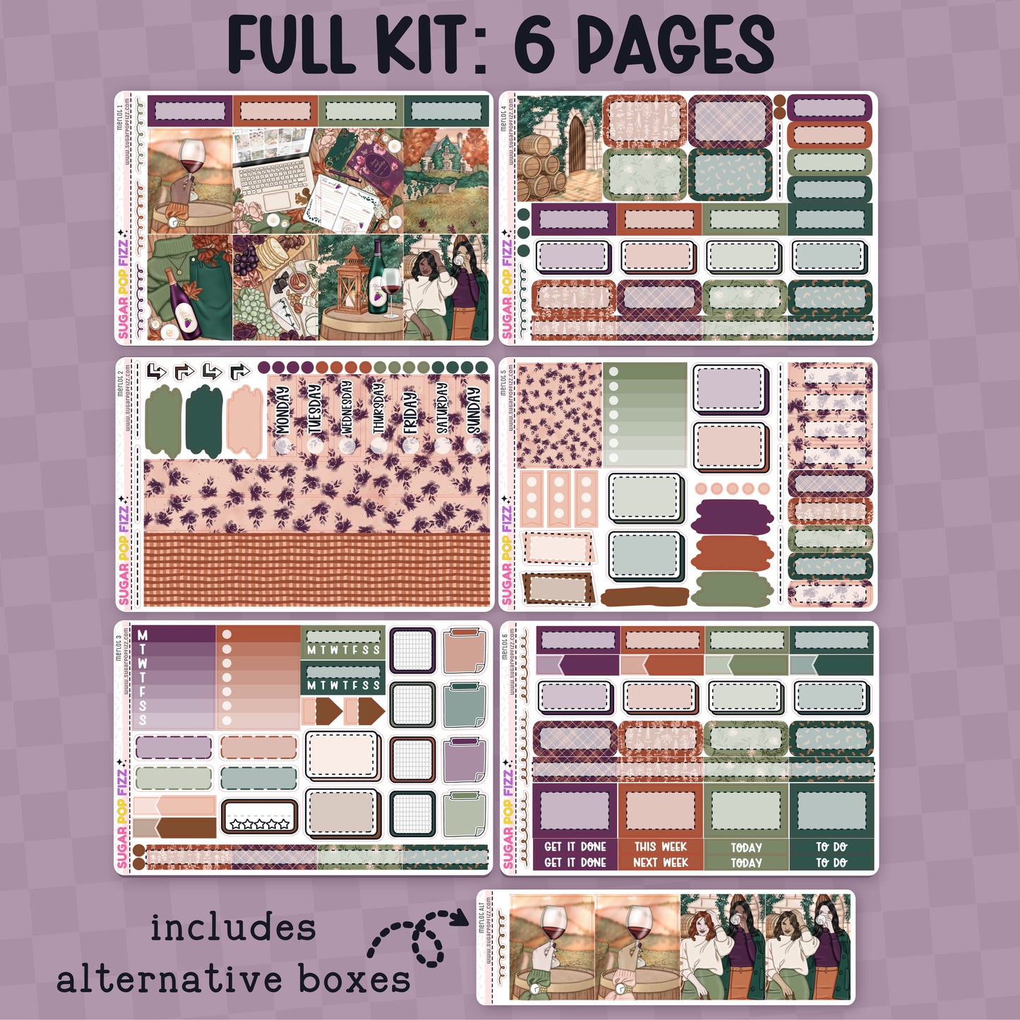 Merlot Standard Vertical Weekly Kit