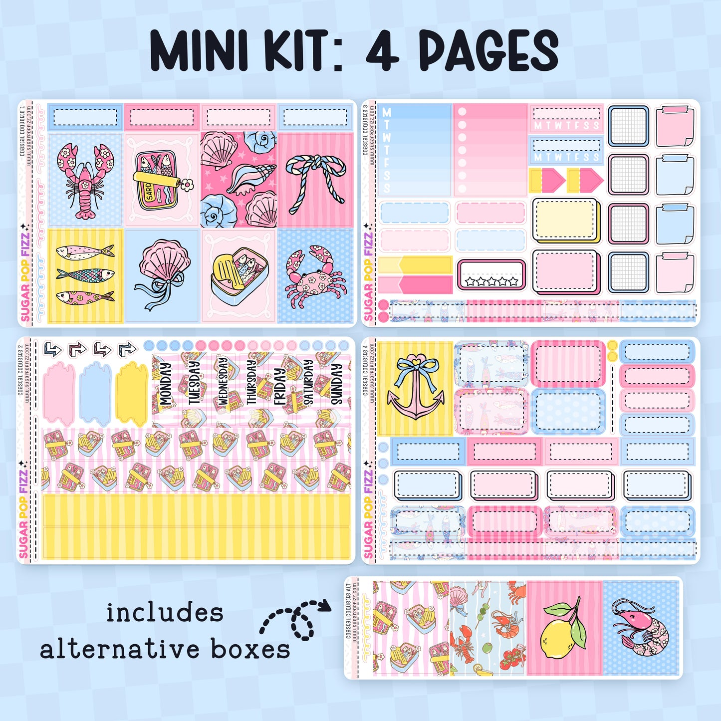Coastal Coquette Standard Vertical Weekly Kit