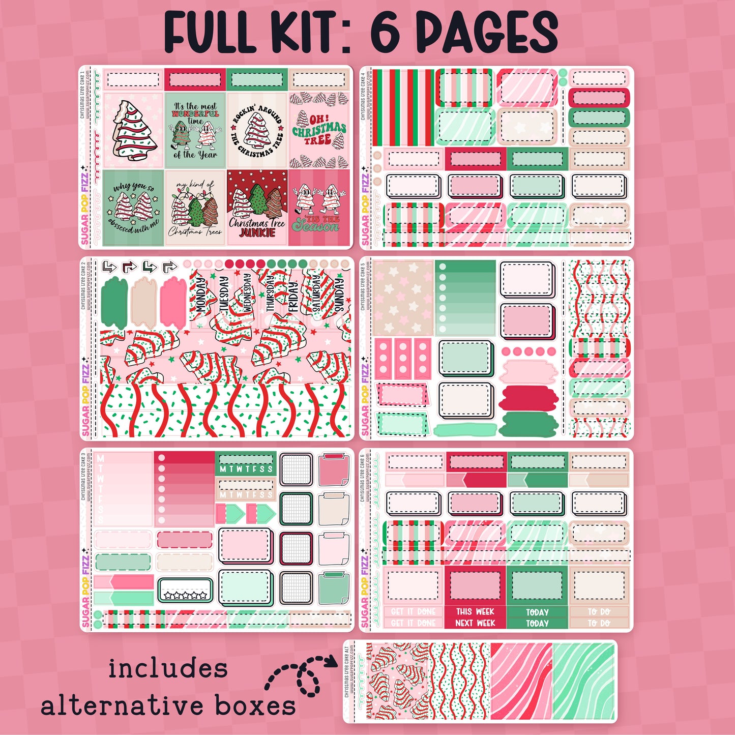 Christmas Tree Cake Standard Vertical Weekly Kit