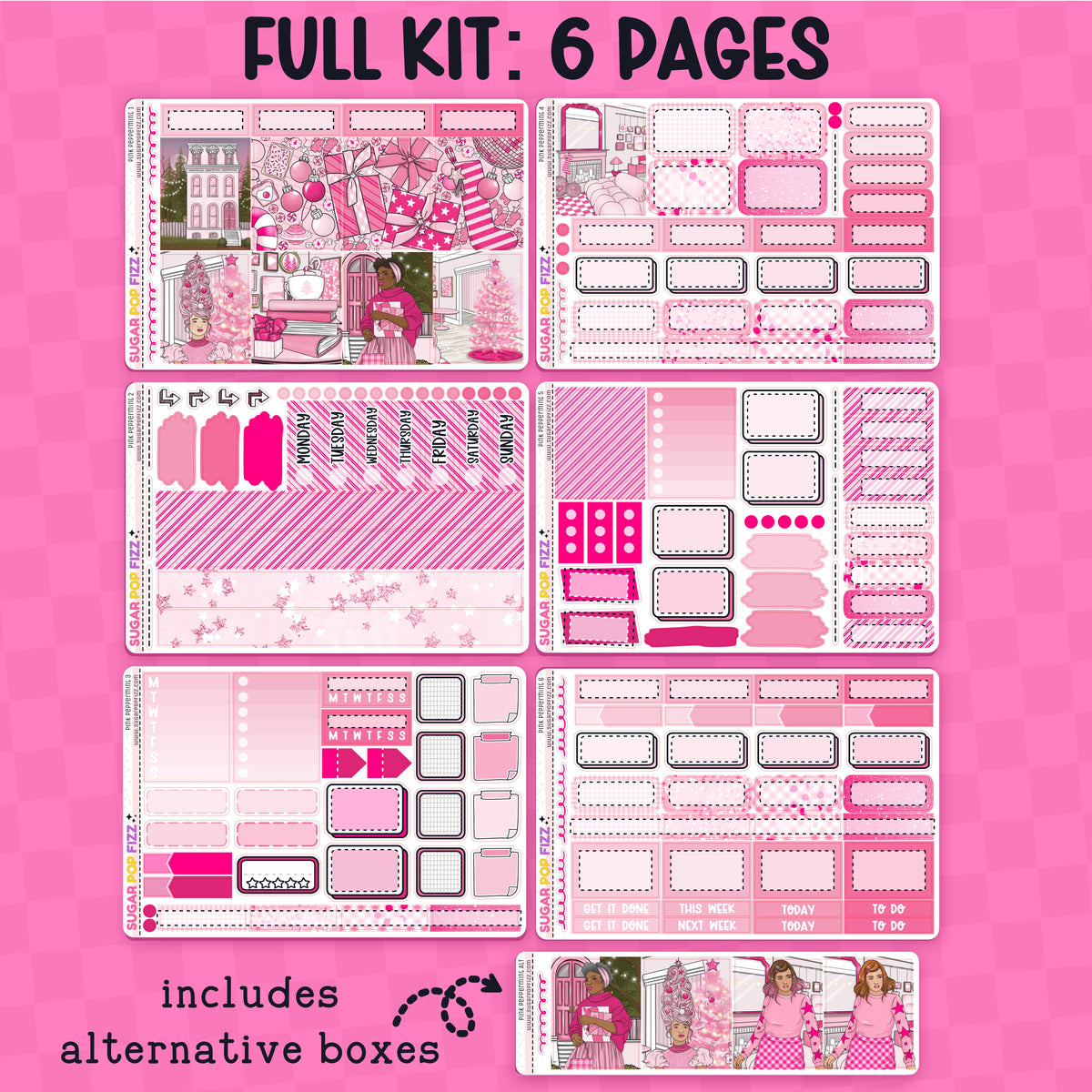 Pink Peppermint Standard Vertical Weekly Kit