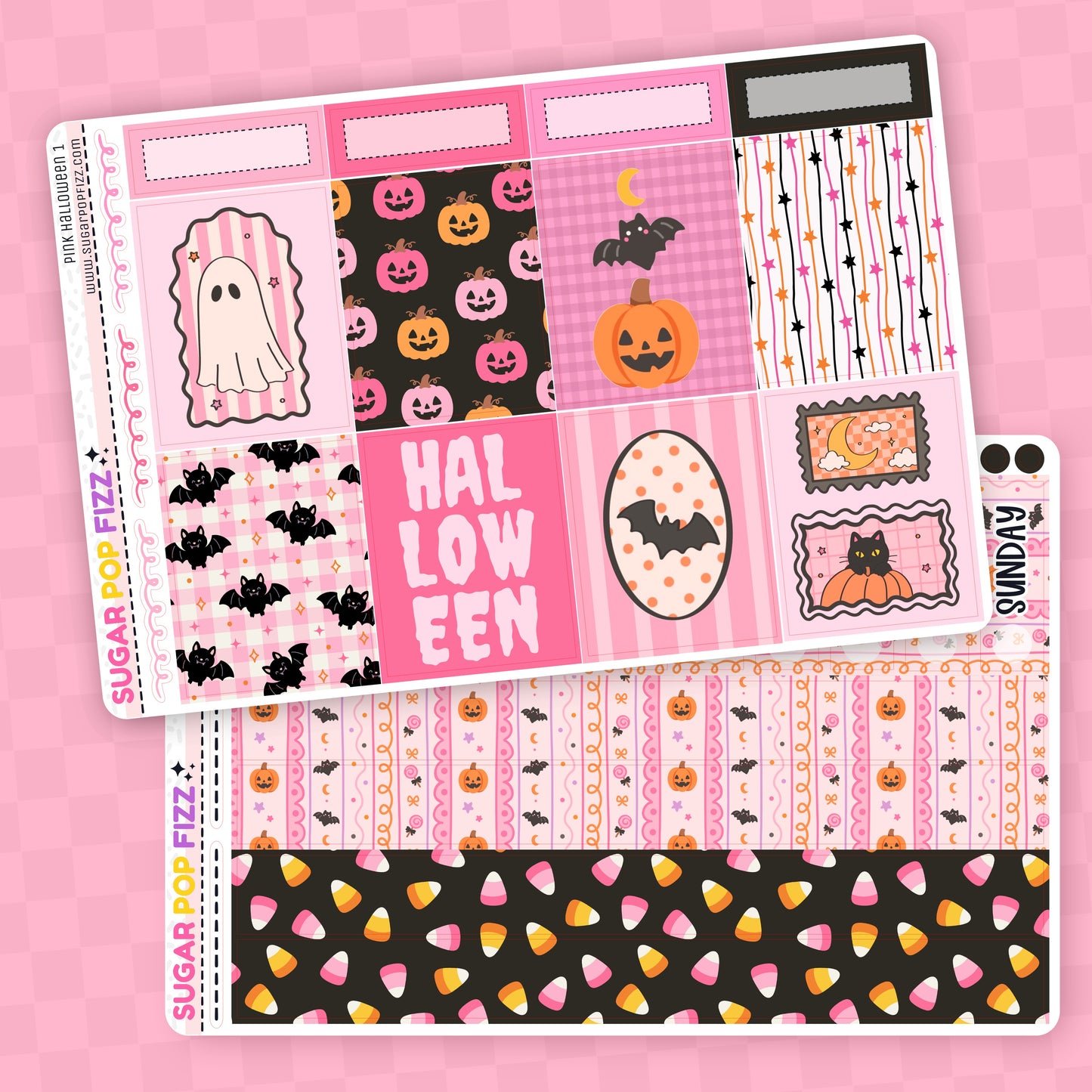 Pink Halloween Standard Vertical Weekly Kit
