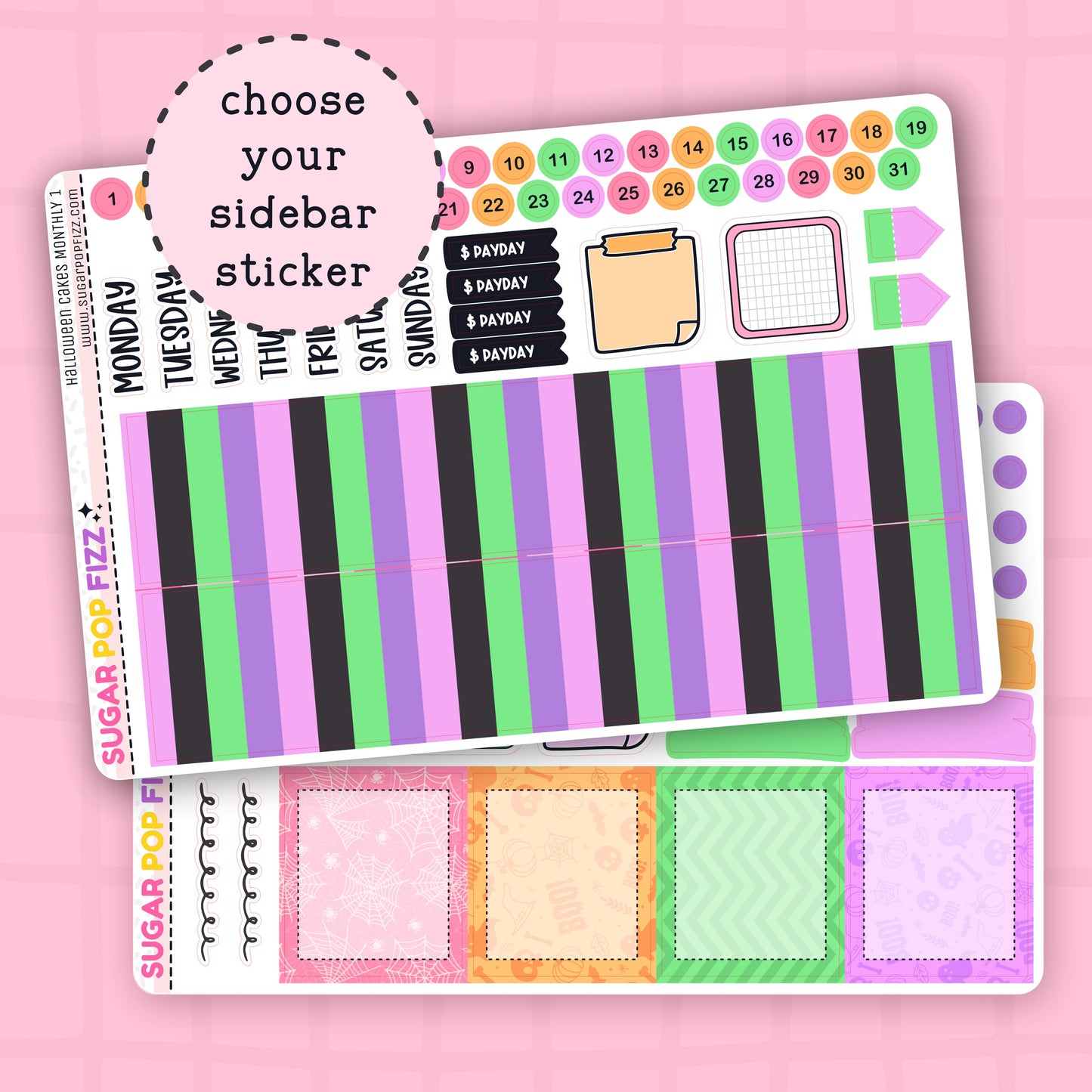 Halloween Cakes Standard Vertical Monthly