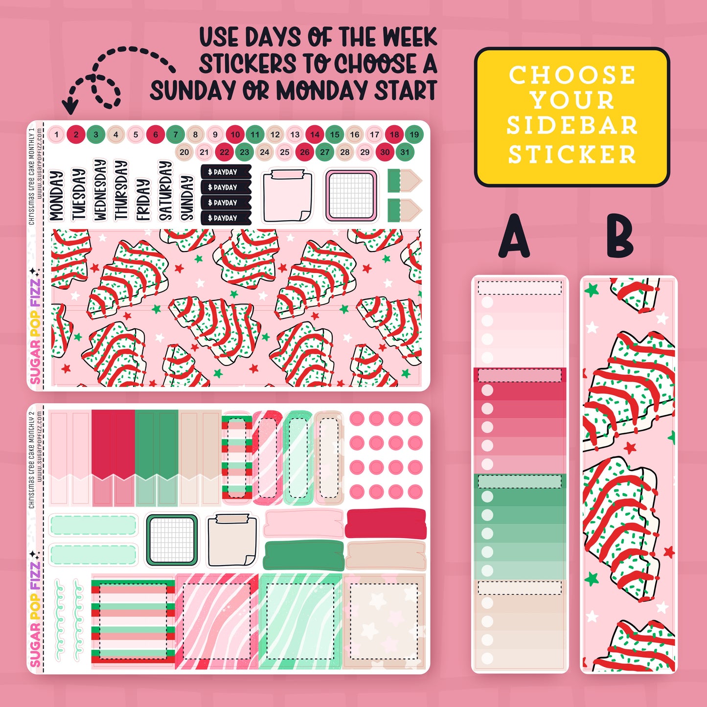 Christmas Tree Cake Standard Vertical Monthly