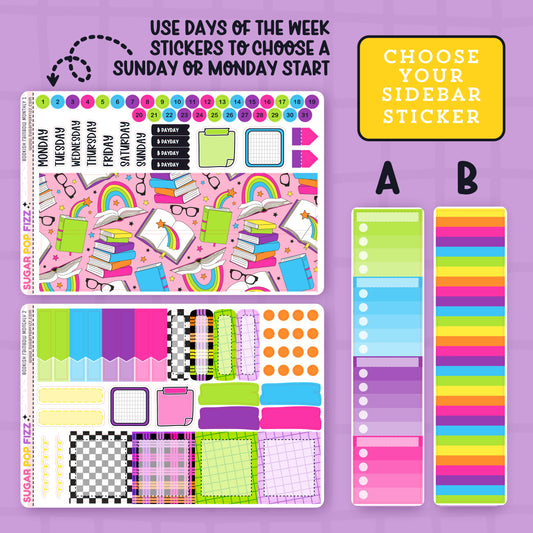 Bookish Rainbow Standard Vertical Monthly