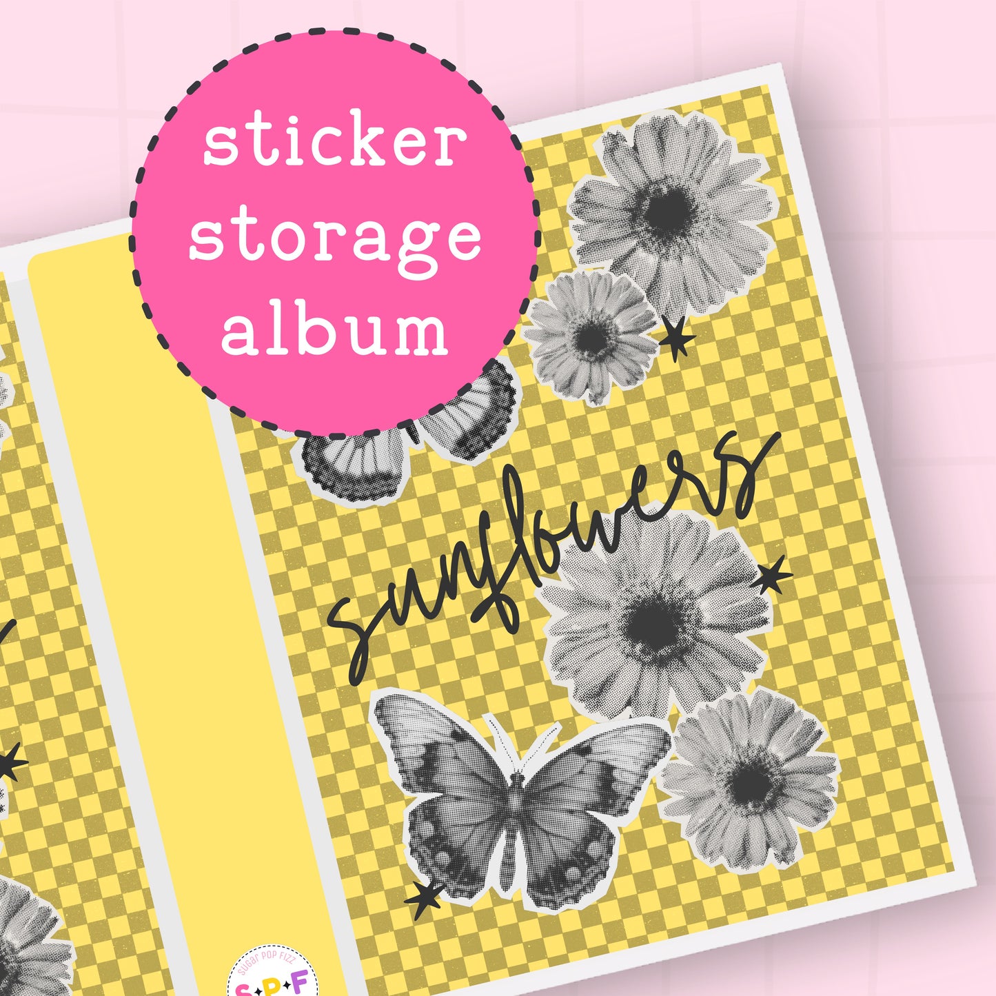 Sunflowers - Sticker Storage Album - 6x8 or 4x6